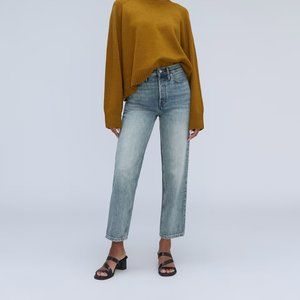Everlane 90s Rigid Way-High Jeans Denim Vintage Light Wash 30